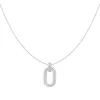 Ania Haie "Silver Oval Hoop Pendant" Necklace