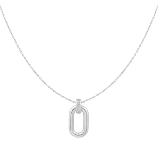 Ania Haie "Silver Oval Hoop Pendant" Necklace