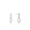 Ania Haie "Silver Pearl Drop Stud" Earrings