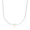 Ania Haie "Silver Pearl Sparkle Chunky Chain" Necklace