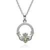 Claddagh AUGUST Birthstone Necklace