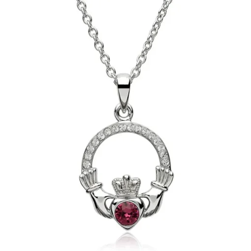 Claddagh FEBRUARY Birthstone Necklace