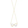 9ct Gold CZ Infinity Pendant with Chain Included