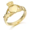 9ct Gold Plain Gents Claddagh Ring