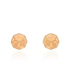 9CT ROSE GOLD DIAMOND CUT OCTAGONAL STUD EARRINGS