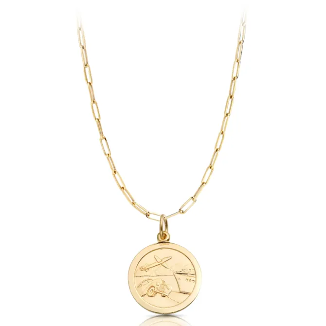 9ct St Christopher Medal & Paper Chain