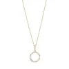 9ct Yellow Gold Baguette Stone Circle Pendant