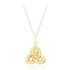 9CT YELLOW GOLD CELTIC KNOT PENDANT CHAIN NECKLACE