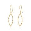 9CT YELLOW GOLD DIAMOND CUT MARQUIS CREOLE EARRINGS