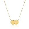 9ct Yellow Gold Double Disc Necklace