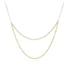 9CT YELLOW GOLD DOUBLE ROPE AND TRACE ADJUSTABLE CHAIN