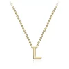9CT YELLOW GOLD 'L' INITIAL ADJUSTABLE NECKLACE