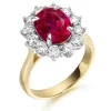 9ct YELLOW GOLD "LADY DIANA STYLE" CZ RING