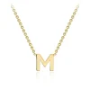 9CT YELLOW GOLD 'M' INITIAL ADJUSTABLE NECKLACE