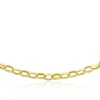 9CT YELLOW GOLD OVAL BELCHER CHAIN NECKLACE