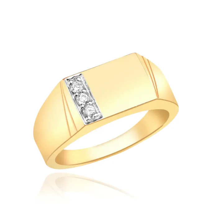 9CT YELLOW GOLD RECTANGULAR SIGNET RING