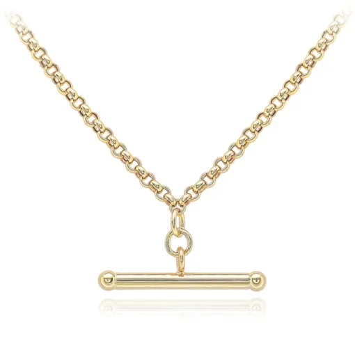 9ct YELLOW GOLD T-BAR BELCHER CHAIN