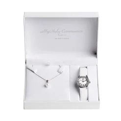 First Holy Communion Watch and Pearl Chain Set