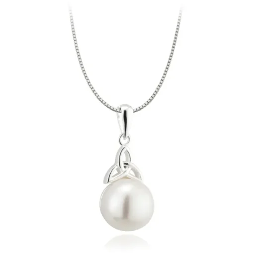 Fresh Water Pearl Trinity Pendant Necklace