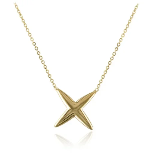 GOLD "SEALED WITH A KISS" NECKLACE