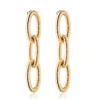 Rebecca Yellow Gold Diva Triple Striped Mesh Stud Earrings
