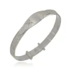 Sterling Silver Baby Bangle with Clear Stone