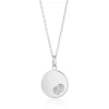 Sterling Silver Baby Footprint Necklace