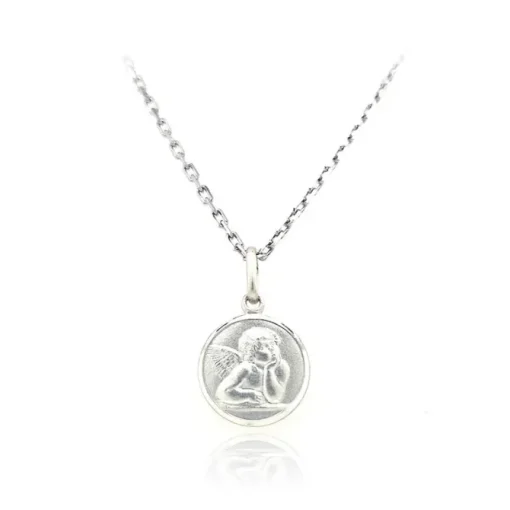 Sterling Silver Guardian Angel Medal (Petite)
