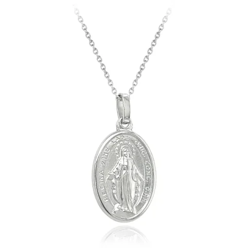 Sterling Silver Miraculous Medal Necklace