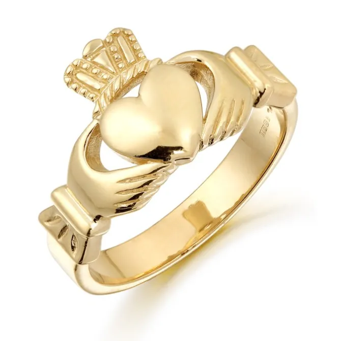 Yellow Gold Unisex Claddagh Ring